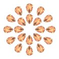 thumbnail image 1 of Unique Bargains 20Pack Teardrop Sew on Rhinestone - 14x10mm Glass Teardrop Crystal Rhinestones in Gold Prong Setting (Champagne), 1 of 7