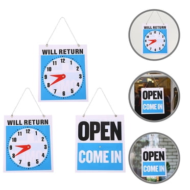 OUNONA 3 Pcs Enseigne Numérique d'Heure d'Affaires en PVC de Couleurs Assorties pour Magasin et Jardin