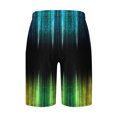 thumbnail image 3 of Penkiiy Mens Rainbow Swim Trunks Swim Shorts with Mesh Lining Funny Swimwear Bathing Suits L Black, 3 of 4