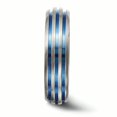 thumbnail image 3 of Edward Mirell Bague en Titane Bleu Anodisé & Saphir Taille 5.5, 3 of 3