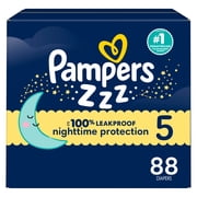 ZZZ Overnight Diapers, Size 5 (27+ lbs), Nighttime Protection Disposable Baby Diaper