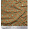 thumbnail image 1 of Soimoi Modal Satin Fabric Heart & Pizza Slice Food Print Sewing Fabric Yard 42 Inch Wide, 1 of 3