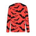 thumbnail image 4 of 2023 Chandail à Capuchon Surdimensionné pour Femmes Classique Imprimé d'Halloween Col Rond Manches Longues Chandail Ample Hauts Costumes d'Halloween/Noël Rabais de 50 % Liquidation, 4 of 4