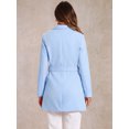 thumbnail image 4 of INSPIRE CHIC Manteau Trench Long à Revers Cranté à Double Boutonnage avec Ceinture pour Femme, 4 of 7