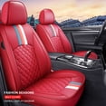 thumbnail image 2 of Maidao Car Seat Covers Leather Set for toyota for Matrix 2003-2008 5 Seats Airbag Compatible Water Resistant Front Rear Cushion Protector Red, 2 of 9