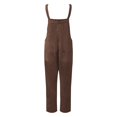thumbnail image 3 of Women Casual Solid Pocket Romper Long Playsuit Strap Button Loose Jumpsuit, 3 of 7