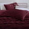 thumbnail image 4 of Regency Heights Twin/Twin XL Size Comforter Set, Fluffy Ribbed Plush Comforter Set, 2-Piece Bedding Set, Red, 4 of 7
