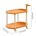 thumbnail image 2 of YIMWNYI Rolling Side Table with Wheels, Mobile End Table for Small Spaces, 2-Tier Removable Storage Rack, Portable Nightstand, Living Room, Bedroom, Kitchen Cart, Compact and Versatile Organizer, 2 of 6