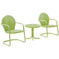 thumbnail image 1 of Crosley Furniture Griffith 3Pc Metal Patio Conversation Set in Key Lime Green, 1 of 8