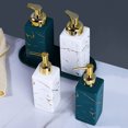 thumbnail image 3 of Qeeadeea Marble Ceramic Foaming Soap Dispenser, Cubic Foam Soap Dispenser With Gold Pump, Hand Foaming Dispenser, For Barthroom Kitchen-dark green-Foam Bottle, 3 of 8