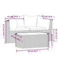 thumbnail image 4 of vidaXL 3 Piece Garden Lounge Set with Cushions Grey Poly Rattan, 4 of 5
