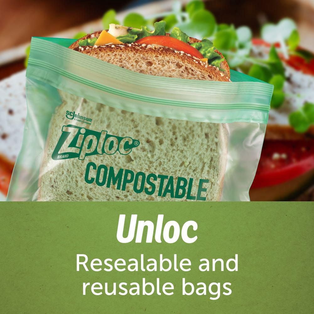 Ziploc® Compostable Sandwich Bag, 20 Bags