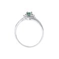 thumbnail image 2 of 1/2ct Genuine Oval Emerald & Diamond Ring 14K White Gold, 2 of 3