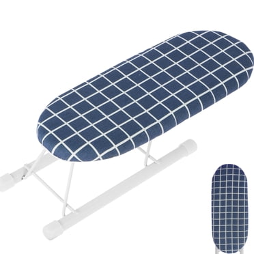 Lzvxtym Tabletop Ironing Board Small Ironing Board with Non-Slip Folding Feet Foldable Ironing Board with Heat Resistant Pad,10.2x4.3x3.1 inch