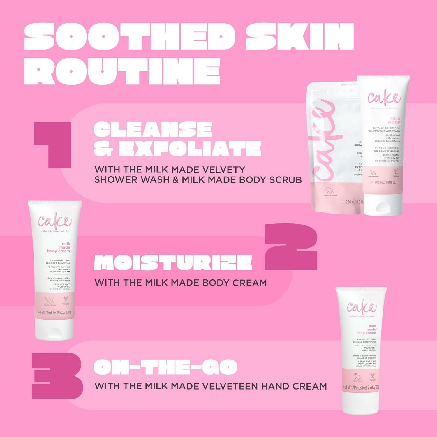 Cake Beauty Milk Made Crème Enrichie Pour Les Mains 60 mL