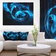 thumbnail image 1 of Fractal 3D Circled Blue Waves - Abstract Canvas Art Print, 1 of 3