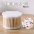 thumbnail image 2 of 500 PCS Cotton Swabs with Case Dual Round Head Q Tips Disposable Cotton Sticks Cosmetic Beauty Tools for Makeup Ear New, 2 of 8