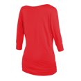 thumbnail image 2 of Matchstick Women's 3/4 Sleeve Basic Drape Top with Side Shirring, 2 of 4