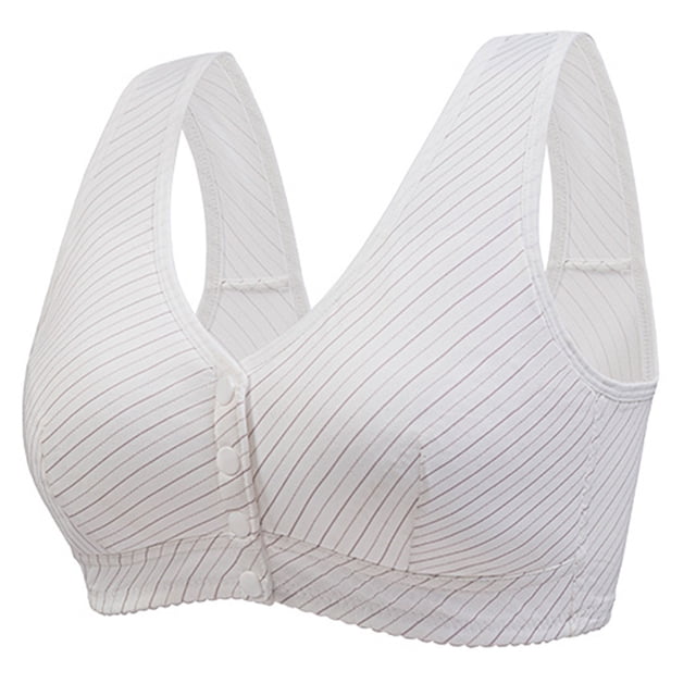Tranfacy Women's Plus Size Bras,Front Closure Bra,Support Push Up Breathable Seamless Lightly Lined Bra Plus Size Front Close Wireless Bra