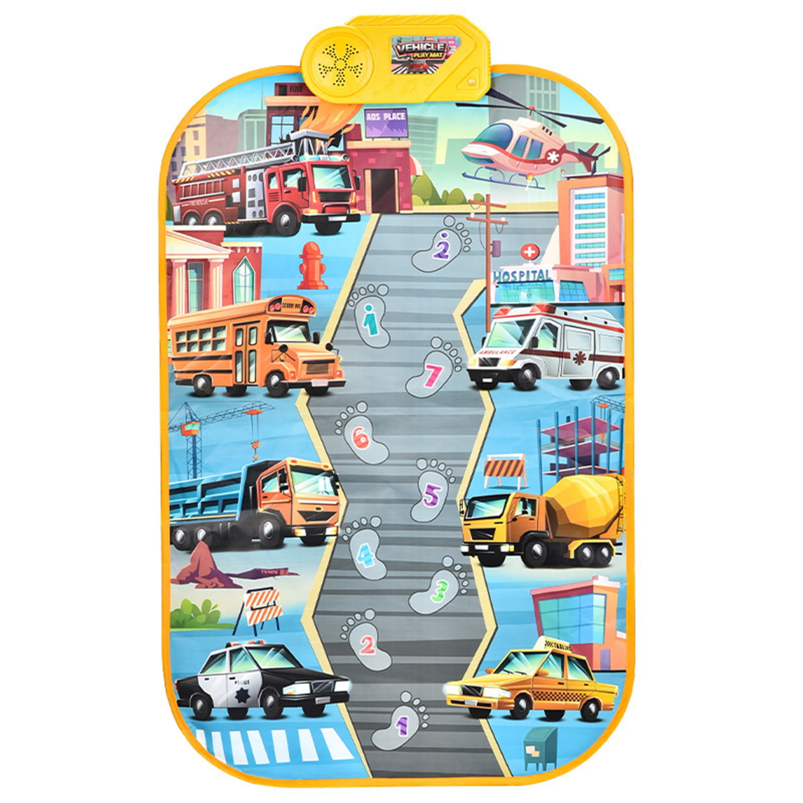 Tapis de Jeu Piano pour Enfants, avec 8 Sons et Notes de Transport, Pliable pour Usage Intérieur et Extérieur