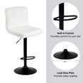 thumbnail image 3 of Bronte Living Leatherette Bar Stool with Adjustable Height, 360 Swivel Design, Comfortable Mid-Backrest, Pedestal Base with Footrest for Kitchen, Pub - Series Clementine - Set of 2, 3 of 9