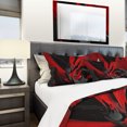 thumbnail image 4 of Designart 'Red and Grey Mixer' Modern & Contemporary Bedding Set - Duvet Cover & Shams, 4 of 4
