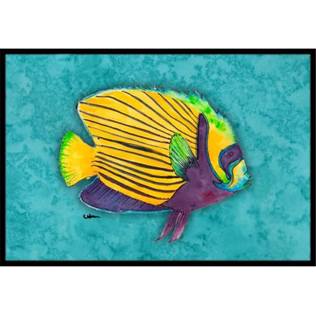 Carolines Treasures 8674JMAT Poisson Tropical Paillasson Intérieur Ou Extérieur- 24 x 36 Po.