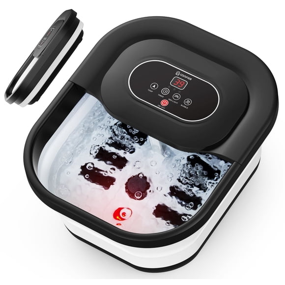 Comfier Bain de Pieds Massant avec Chaleur, Baignoire de Trempage pour Soins des Pieds pour Se Détendre, Noir