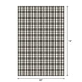 thumbnail image 4 of Mainstays Indoor Modern Plaid Machine-Tufted Gray and White Area Rug, 4' x 6', Machine Washable, Non-Slip Backing, 4 of 5