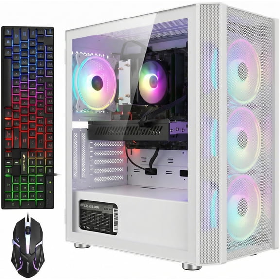 STGAubron Gaming PC Computer Desktop, Core I7 up to 3.9GHz, GeForce GTX 1070 8G, 16GB RAM, 512G SSD,  Windows 11