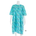 thumbnail image 1 of Robe Dos Croisé en Flanelle Adaptative pour Femmes (2TG, Imprimés Amusants avec Fond Bleu - 10), 1 of 1