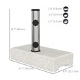 thumbnail image 3 of Outsunny Base de Parasol Demi-Granit de 55 Lb, Support de Parasol Extérieur, 3 of 10