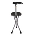 thumbnail image 1 of Walking Cane Stool, Lightweight Adjustable Height Folding Crutch Stool  For Queuing For Elderly, 1 of 8