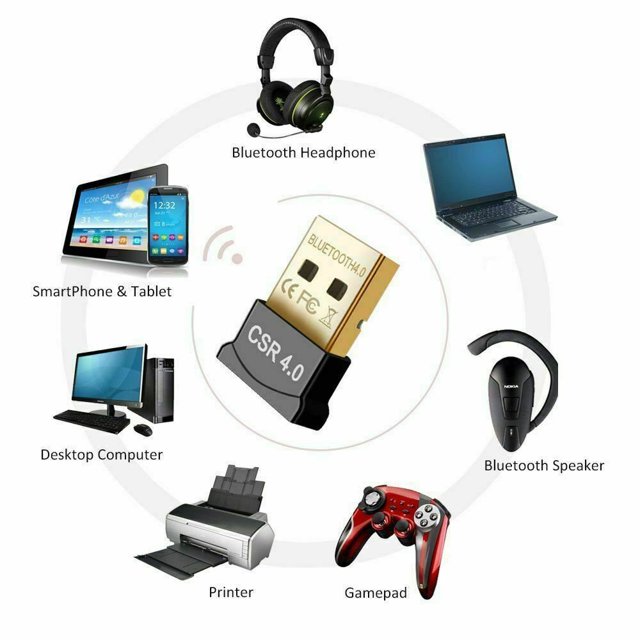 MesaSe Mini USB Bluetooth 4.0 Adaptateur Double Mode Dongle pour Windows 10 8 7 Vista XP 32/64 Bits Linux