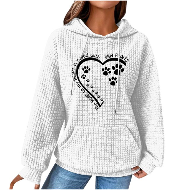 Birdeem Women Print Round-Neck Long Sleeve Loosen Single Sweatshirt Tops Pullover Blouse