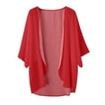 thumbnail image 4 of 2025 Cardigan Long Élégant Uni pour Femmes à Manches Bouffantes, Cardigan en Chiffon Ample Sans Manches pour Femmes, Léger, Couvre-Maillot, Blouse Décontractée, Chandails d'Été pour Femmes, Ouvert à l'Avant, 4 of 4