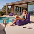 thumbnail image 2 of Gouchee Home Alpine Purple Bean Bag Lounger – Water-Repellent Indoor/Outdoor Chair with High-Density Polystyrene Bead Filling, Lightweight Modern Seating for Poolside or Living Room, 2 of 10