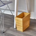 thumbnail image 2 of iDesign Rectangular Bamboo Waste Basket The Formbu Collection - 10.5"" x 5.75"" x 10 Natural Wood Finish, 2 of 5