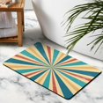 thumbnail image 3 of Half Circle Boho Bathroom Rug - Non-Slip and Cute, Ideal for Bohemian Bedroom, Home Decor, Small Carpet, Shower Rug, Washable, Retro Sun Design, 20x32 inch, 3 of 5