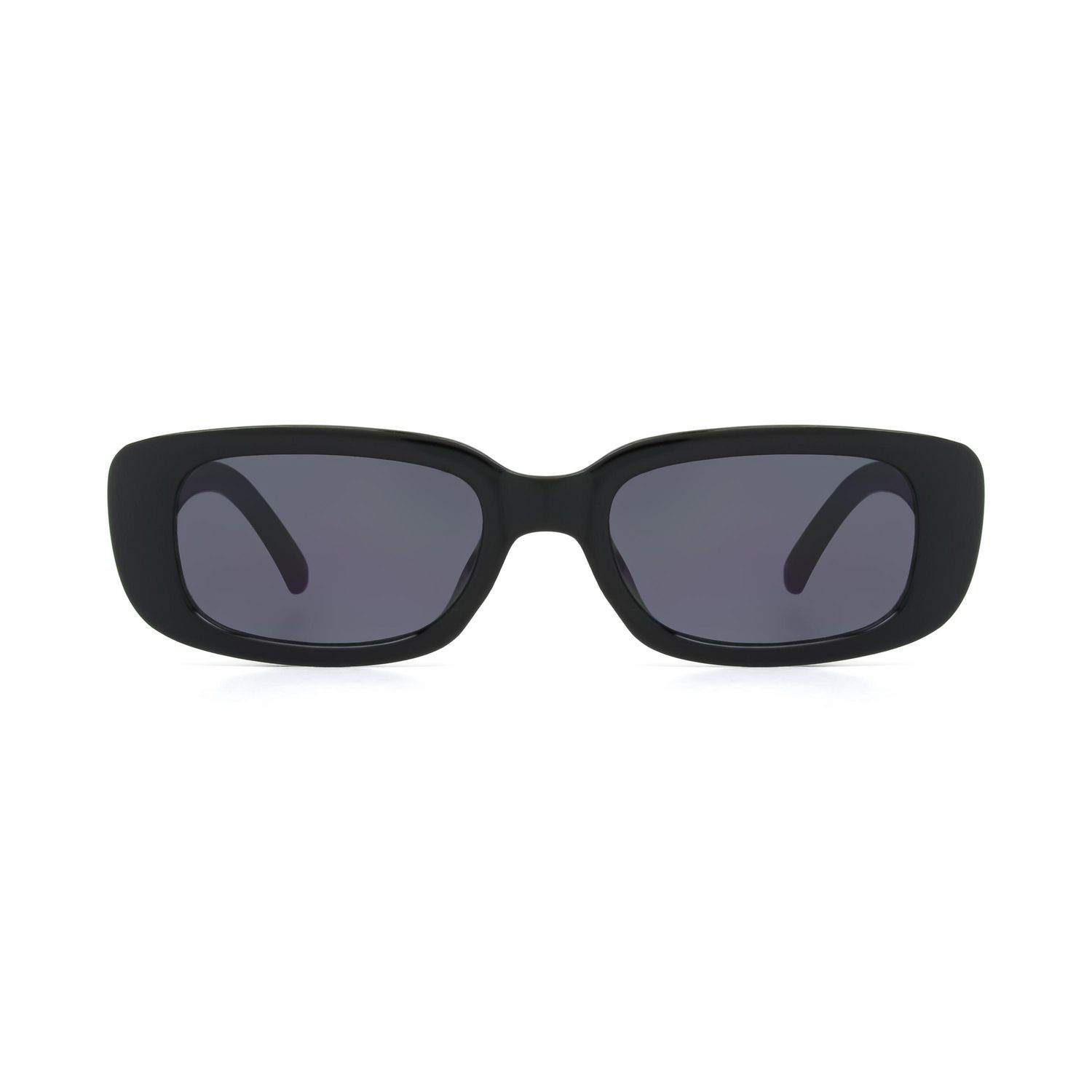 No Boundaries Women's Black Rectangle Sunglasses