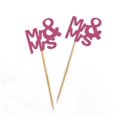 thumbnail image 2 of Darling Souvenir| Mr & Mrs Wedding Cupcake Toppers| Party Dessert Decorations - Pack Of 20, 2 of 3