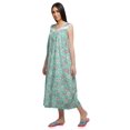thumbnail image 4 of Moomaya Chemise de Nuit à Manches pour Femmes, Imprimée, en Coton, 4 of 5