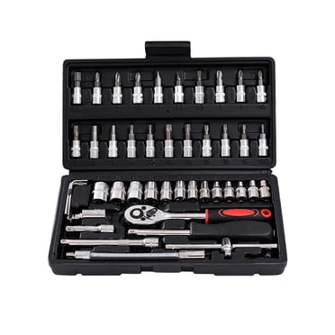 Agiferg Ensemble de 46 Pcs de Clé à Douille pour Voiture et Moto, Ensemble d'Assurance Auto pour la Maison, Xiaofei, Ensemble de Combinaison d'Outils de Quincaillerie