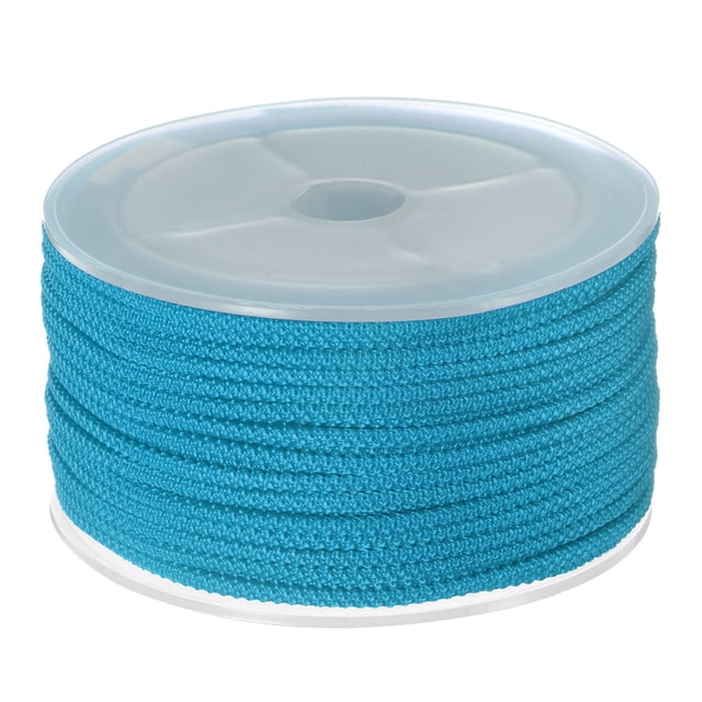 Unique Bargains Nylon Beading Thread Cord 2mm Extra Strong Braided Nylon String for Necklace Crafting 15M/49 Feet, Bright Blue