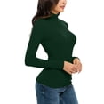 thumbnail image 4 of Chemise pour Femmes à Manches Courtes Décontractée Haut Stylé à Manches Longues Chemise de Course pour Femmes Chemises Chemise pour Dames à Manches Longues Haut à Col pour Femmes T-Shirts à Col Roulé pour Femmes Chemise en Polyester et Spandex pour Femmes, 4 of 7