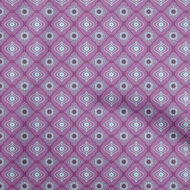 oneOone Georgette Viscose Magenta Fabric Asian Traditional Block Sewing Craft Projects Fabric Prints By Yard 42 Inch Wide