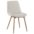thumbnail image 1 of Bouclair Beige Fabric and Metal Dining Chair, 1 of 10