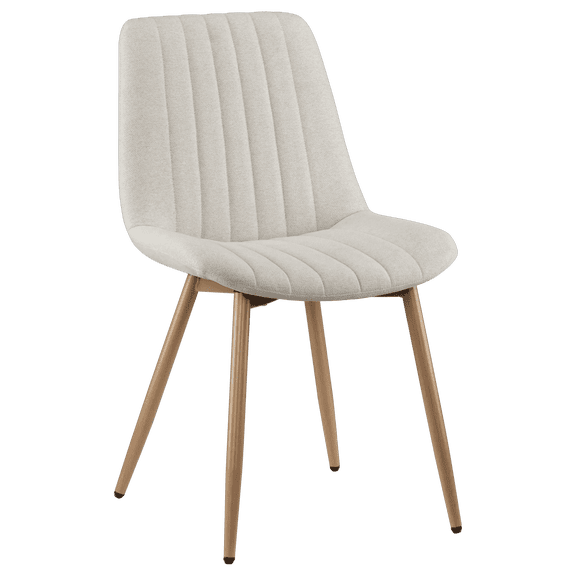 Bouclair Beige Fabric and Metal Dining Chair