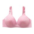 thumbnail image 1 of B91xZ Womens Bras Full Support Cotton Unlined Underwire Bra,Pink A, 1 of 3