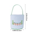 thumbnail image 2 of Eggs for Easter Egg Hunt Canvas Rabbits Basket 9.84x9.06 Inch, Easter Candy Gift Baskets for Children with Sturdy Handle & Spring Decor, 2 of 6